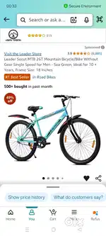 Leader Scout MTB 26T Mountain Bicycle/Bike Without Gear Single