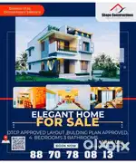 6.4 cent land + 1900 Sq.ft 4 Bhk Brand new house for sale