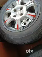 Alloy wheels 165/70R14 81.s 4 with MRF tyres 70%grip
