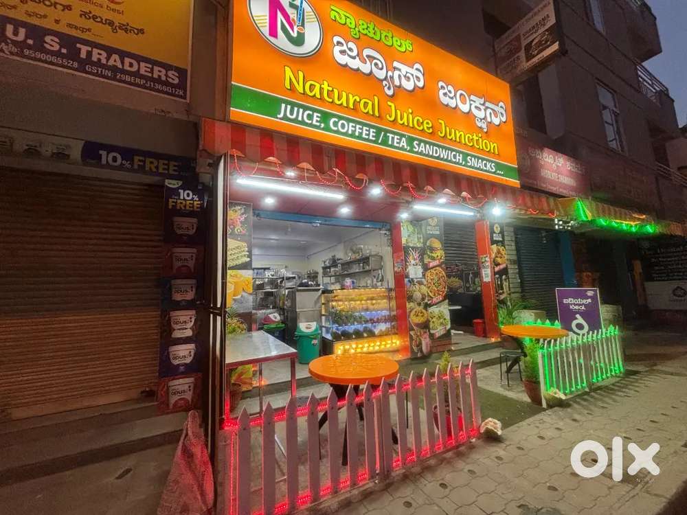 Combined two Cafe restraunt fully equipped running shops for sale