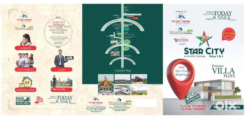 DTCP RERA Approved Plots Near NH-44  ₹19,999/sq.yd