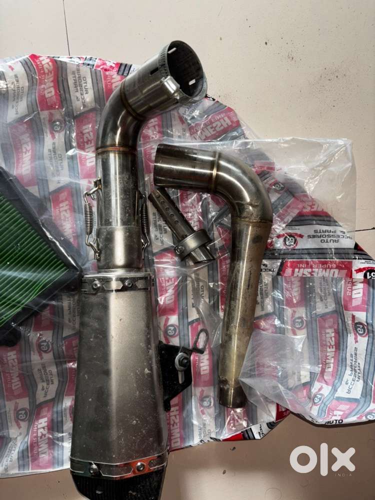 Akrapovic exhaust with bend pipe