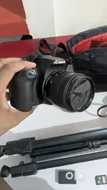 CANON 200D new condition with 18-55lens &55-250 lens+ kodak 201 tripod
