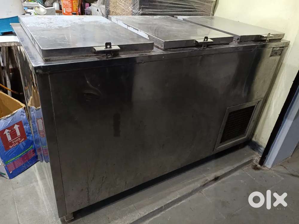 3 door fridge steel body