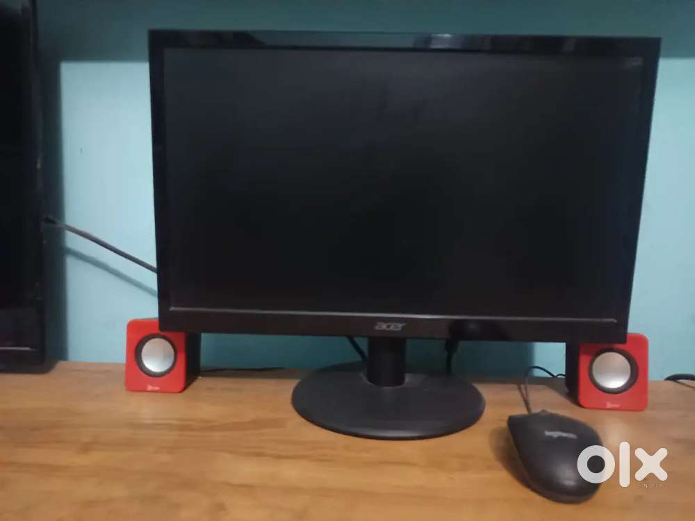 Acer model computer with V-Guard ups and ENTER speaker