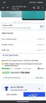 Vivo v30 8gb 128gb