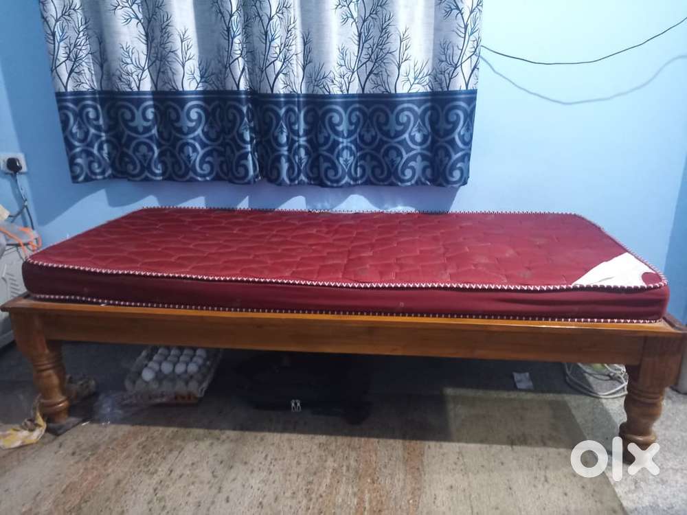 Single Cot Bed with Mattress – Good Condition
