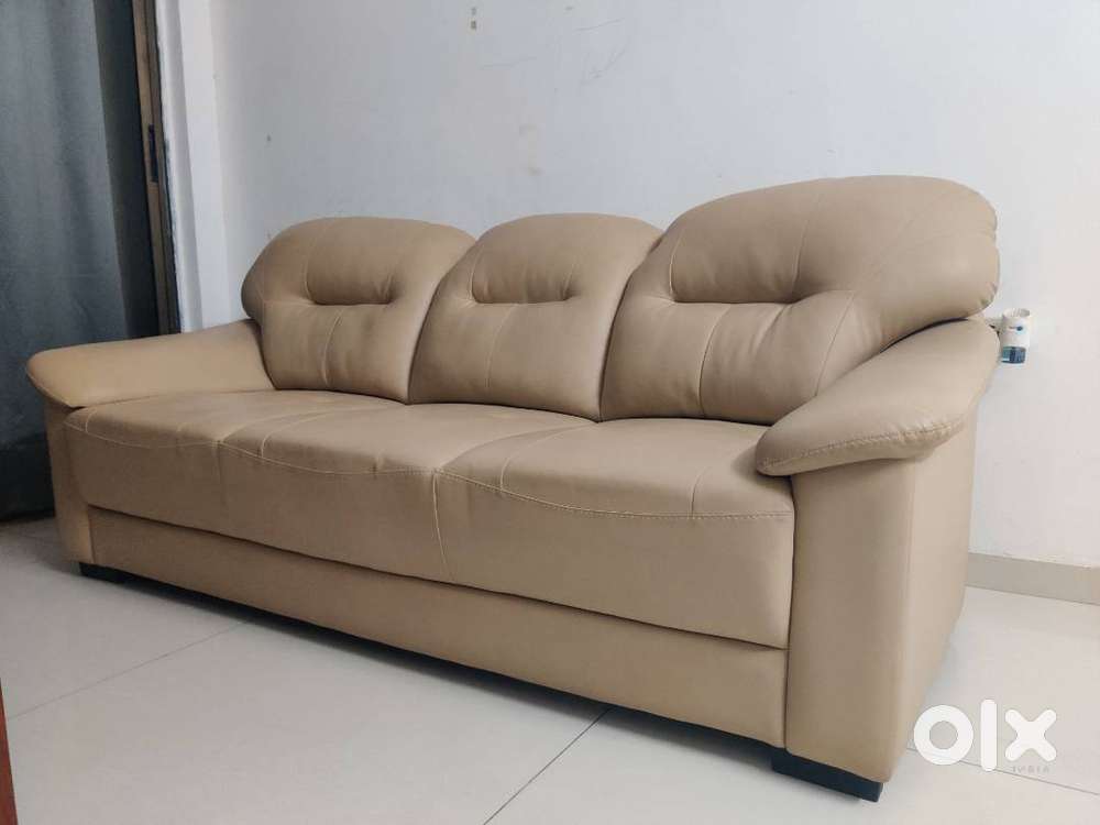 Three Seater Leatherette Sofa