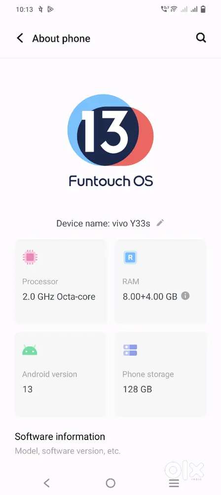Vivo y33 s sales