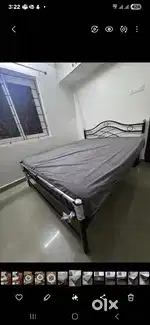 Sleepwell premium mattress with Queen Size Steel cot