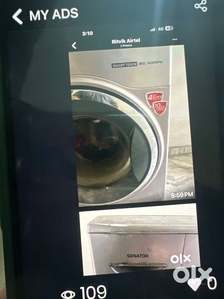 IFB washing machine fully automatic with smart touch8 Kg front loading