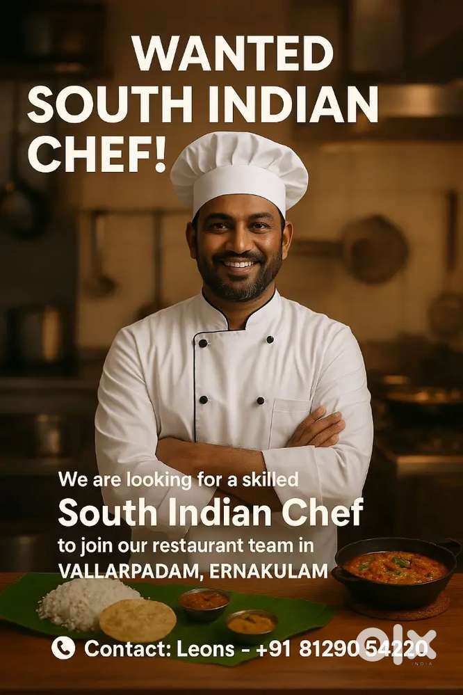 Wanted South Indian Chef