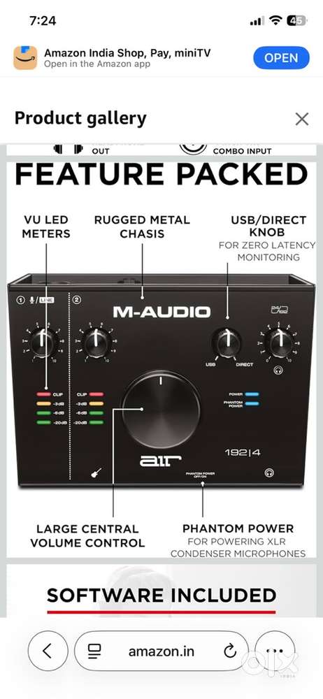 M audio interface 2x2