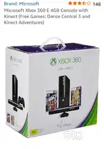 XBox 360 4 GB with Sensor &  Remote