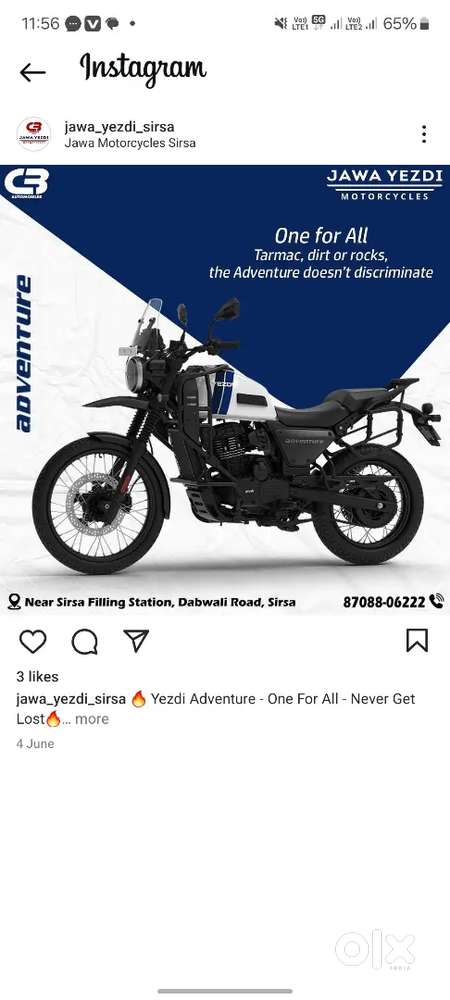 Jawa yezdi adventure new model