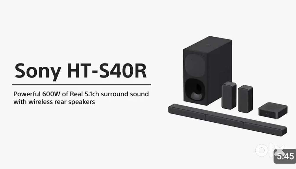 Sony HT S40R 600W 5.1  home theater with wireless sorround speakers.