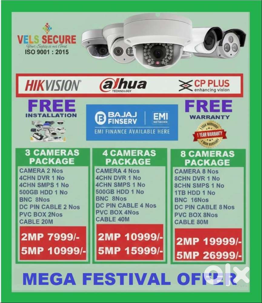OFFER OF          2MP  HIKVISION   CCTV CAMERA   DAY & NIGHT VISION ME