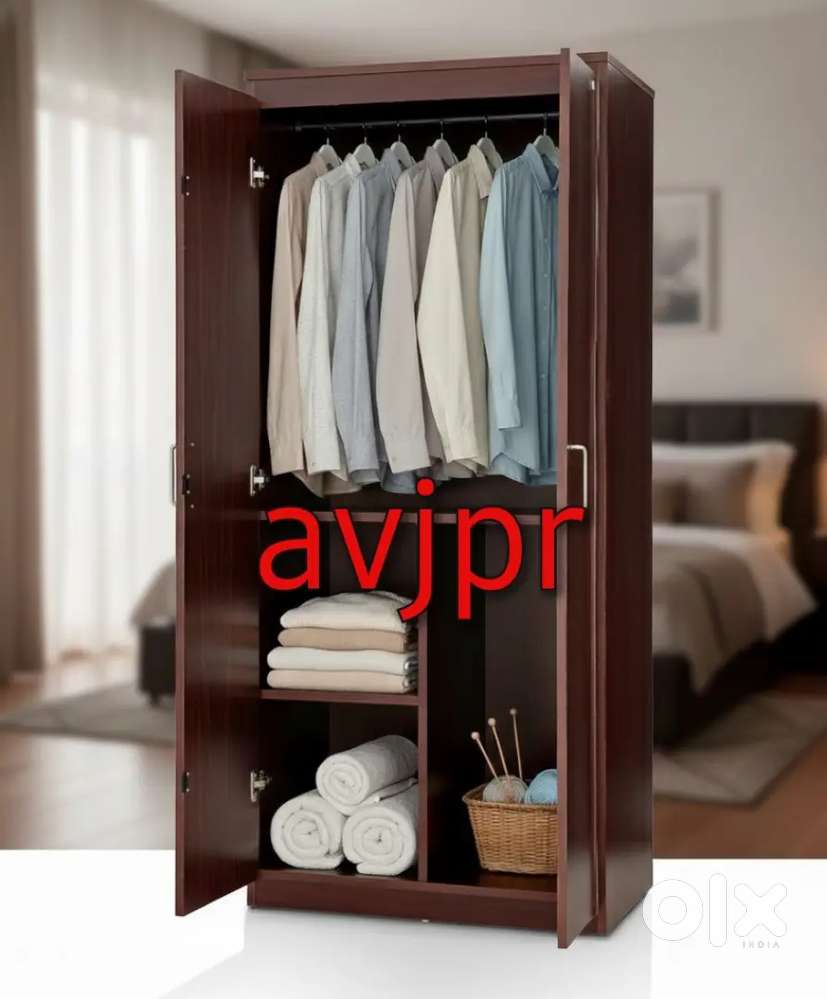 New Wooden Almirah Wardrobe for Sale 2 Door Storage Cupboard Just 4999