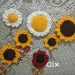 Handmade sunflower keychain and flowers keychain