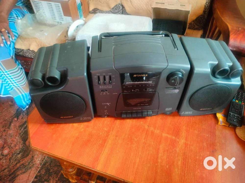 Radio speaker fan iron led light