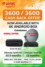 AIRTEL XSTREAM 4K ANDROID SETTOP BOX WITH 1 YEAR PACK DIWALI OFFER !