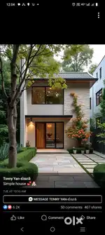 Showroom with back side and front side space