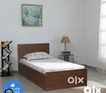 Pepperfry single bed walnut finish with storage