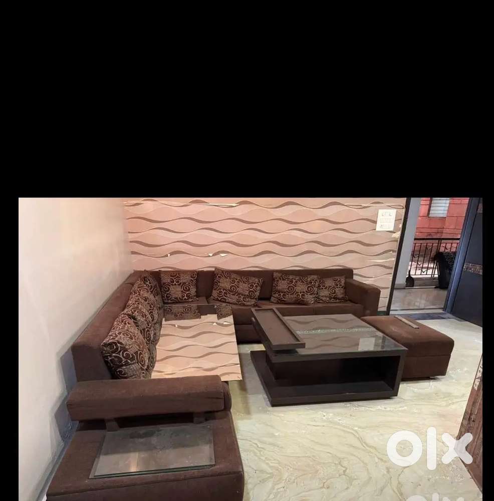 L shaped sofaset diningset wardrobe mandir bed