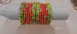 Silk thread kundan bangles can be done on order