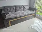 3 seater Wooden Sofa cum bed 1 year old