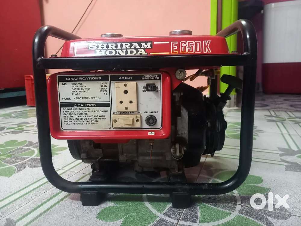 Used Honda E 650 k generator for sale.