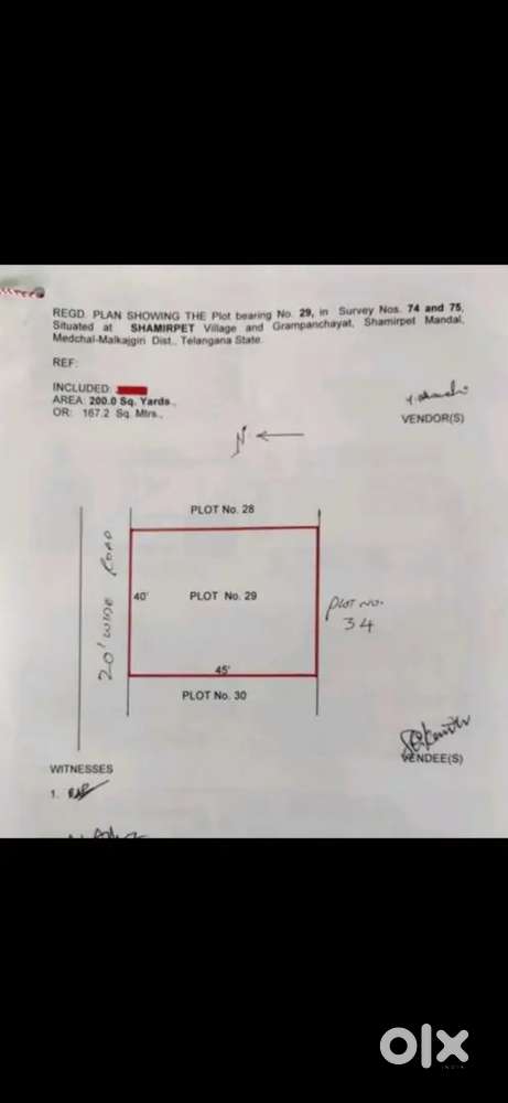 200 sq yards plot near by Rajiv rahadari