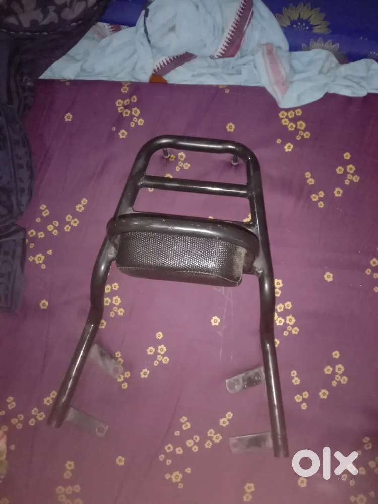 Small Luggage Carrier with Heavy Iron Backrest for Jawa Bike