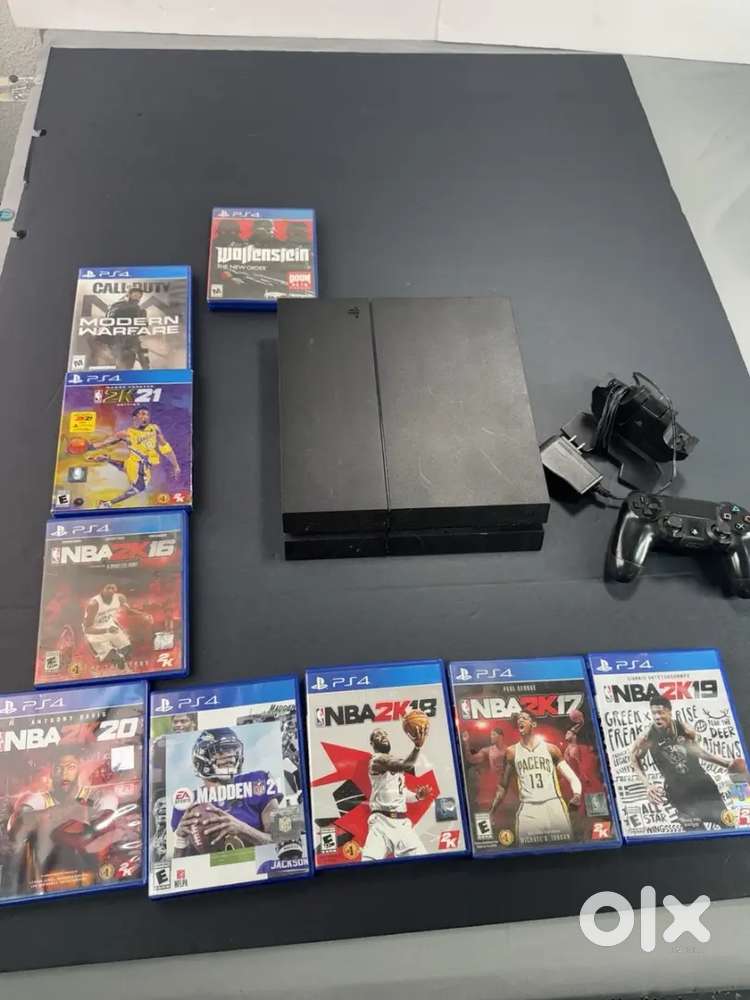 Sony Playstation 4 PS4 CUH-1215A 500GB Bundle 9 Games Control TESTED