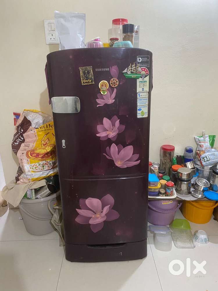 Single bed and Refrigerator