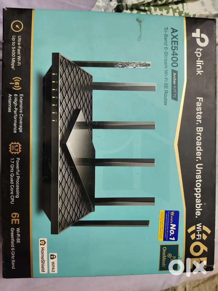 TP link  AXE 5400 Archer AXE75 Tri-Brand 6- Stream Wi-Fi 6E Router
