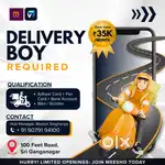 Delivery boy required