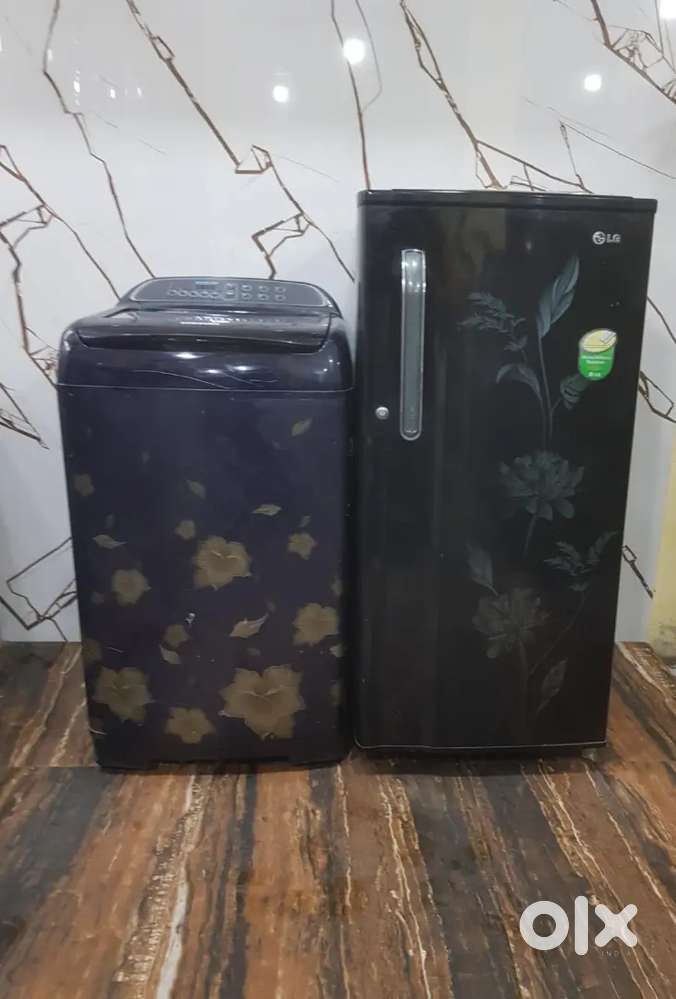Lg single door refrigerator nd samsung top load washing machine!