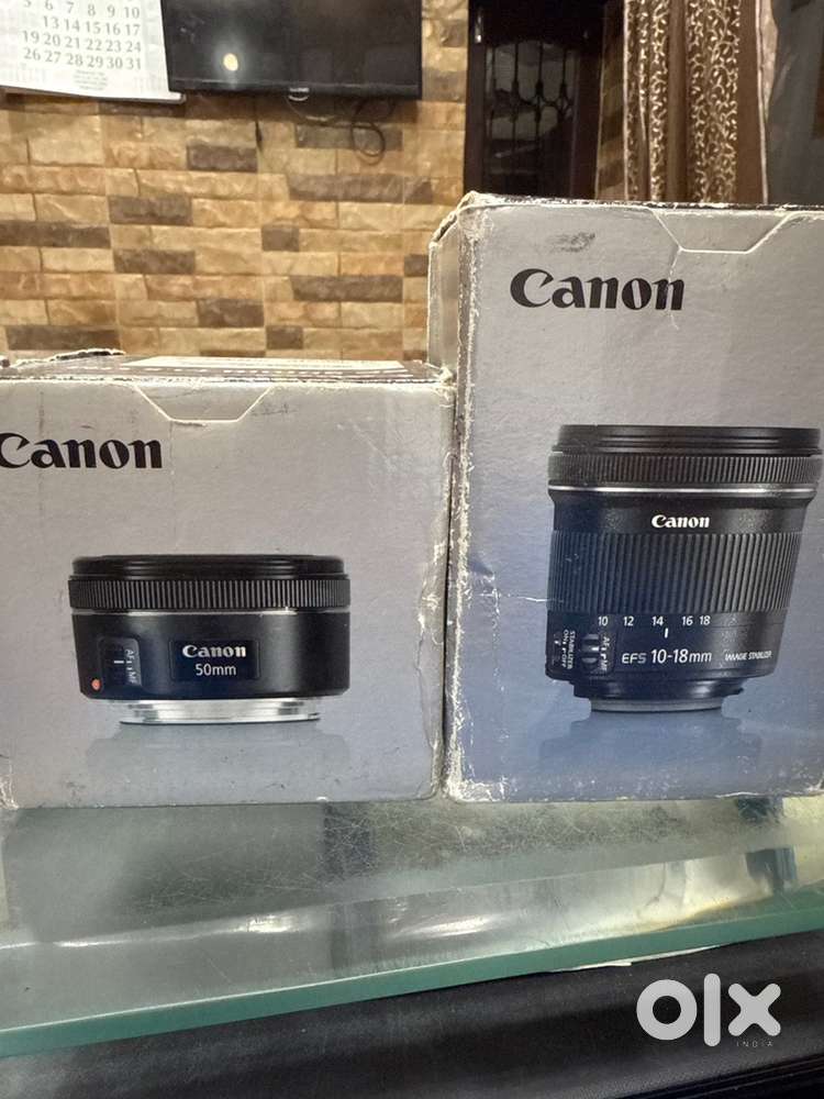 Canon lens efs 10-18mm and ef 50mm