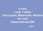 1Room on rent with 1hall, 1kitchen, 1lobby &  washroom on ground floor