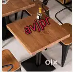 New wooden top single leg table cafe furniture restaurant furniture