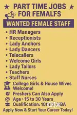 KAKINADA PART TIME JOBS FOR FEMALE'S (DAILY PAYMENT)