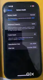 iPhone 16 100% battery, New condition
