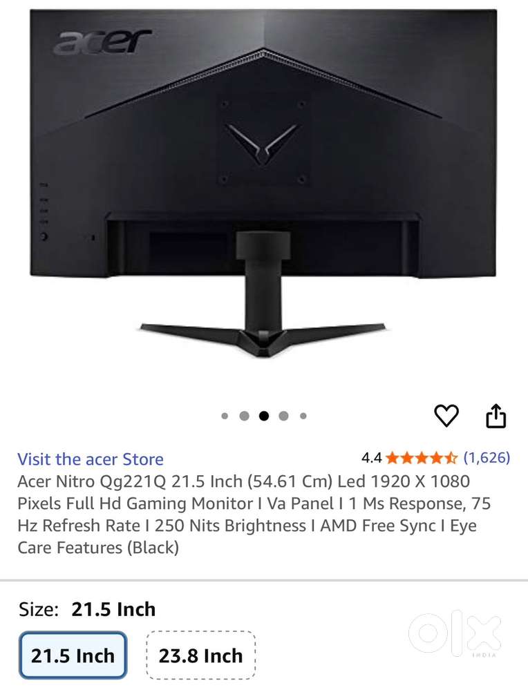 Acer game monitor 24inch in excellent condition