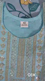 Aqua Embellished Salwar Kameez