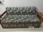 Teak wood sofa cum bed