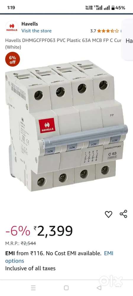 Havells mcb