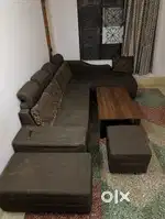 L shaped 5 seater Sofa Along with 2 deewan and Pillows