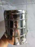 Stainless steel clip tiffin with 4 compartment