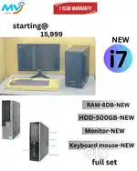 Full Set @ Low Price  CPU - Branded Intel  Ram - 8GB DDR3  Hard Disk -